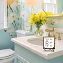 Funny Bathroom Signs Decor, Toilet Wooden Sign With Stand, Toilet Paper Roll Sign For Bathroom Shelf, Farmhouse Bathroom Quote Sign For Toilet Restroom Washroom Home Decor Gifts, B09