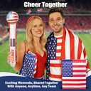 2026 World Cup Merch Soccer Fan Set Includes 10pcs Country Supporter Kit with Flag Headband, 2 Thunder Sticks,Flag,Wristband,Drawstring Bag,Dry Erase Schedule Poster & Pen
