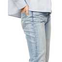 Equipment Womens Kassiana Button Down Shirt - Striped Collared Shirt for Women  Medium, Blue