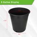 10 Packs 5 Gallon Flexible Nursery Pot Plastic Gallon Pots for Plants Suitable for Indoor and Outdoor, 10 Pcs 5 Gallon