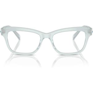 Swarovski women's Sk2022 Square Prescription Eyewear Frames (Opal Light Blue/Demo Lens)