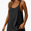 ANRABESS Women Athletic Dress Summer Tennis Workout Active Sports Mini Romper Dress Built in Shorts Travel Vacation Clothes, L