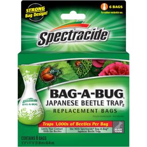 SpectracideBug Japanese Beetle Trap Disposable Bags, 6 Count (Pack of 12)