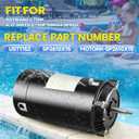 UST1152 Pool Pump Motor 1.5 HP 56J Frame 115/230V 3450 RPM Single Speed Replacement for A.O. Smith Century, Hayward SP2610X15, AST165, B229