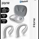 iHome True Wireless Earbuds, Work With Siri & Google Assistant White