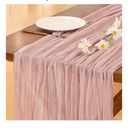 Socomi Pink Cheesecloth Table Runner Easter Spring Boho Rustic Gauze Dusty Pink Farmhouse 120 inch 10FT Cheese Cloth Runner for Wedding Party Baby Shower Birthday Home Decor Holiday Decorations