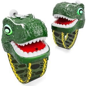 Dinosaur Walkie Talkies for Kids 2 Pack Camping Gear T-Rex Outdoor Toys for Boys Age 3-12 Year Old 3 Channel Walkie Talkies Birthday Gifts Easter Christmas Stocking Stuffers