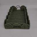 Scalloped Decor Basket for Living Room, Home, Bathroom 2 Pack 8x14, 10x16 Inch