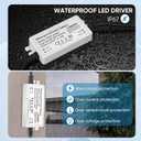 LED Driver 24 Watts 1A, LED Power Supply 24V, 120V to 24V Transformer Waterproof IP67 for Indoor and Outdoor LED Lighting
