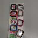 16 Pack Case for Apple Watch Series SE 3/SE 2/SE/6/5/4 44mm with Tempered Glass Screen Protector, Shockproof Hard PC Scratch Resistant Bumper Protective Cover Compatible with iWatch 44mm