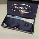 Heated Eye Mask for Dry Eyes - Silk Cordless Warm Eye Compress Moist Heat, FSA Eligible, Eye Heating Pad for Stye Treatment, Tired Eyes, Sleep, Travel, Washable, Rechargeable, Blue