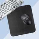 Mouse Pad 10'' x 8.8'' Slim Mat for Computer Laptop Accessories, Waterproof PU Leather Mouse Pad with Anti-Slip Base Rectangle Mousepad for Home Office School Mouse (Black)