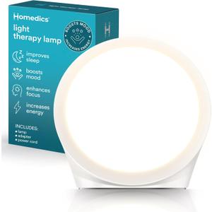 Homedics Light Therapy Lamp, Sun Lamp,10,000 Lux, UV-Free