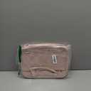 NISHEL Travel Toiletry Bag for women, Portable Hanging Organizer for Full-Sized Shampoo, Conditioner, Brushes Set, Makeup Accessories, Large Size, Pink