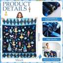 Buryeah Blue Christmas Nutcracker Throw Blanket Nutcracker Ballet Blanket Xmas Warm Flannel Fleece Throw Comfortable Cozy Decorative for Christmas Home Bed Sofa Couch Decor
