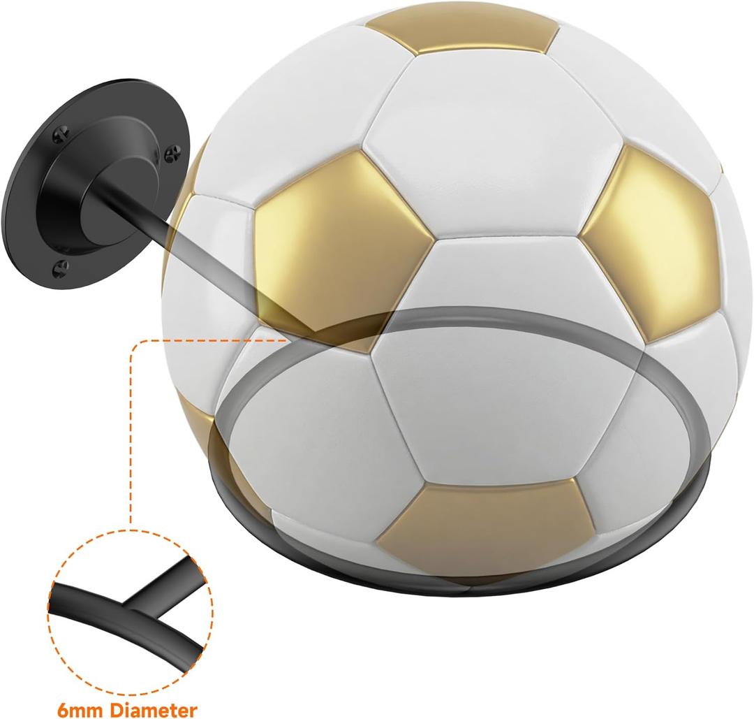 Basketball & Sports Ball Holder - Wall Mount Display Storage for Basketball, Soccer, Volleyball, Football, Rugby Basketball & Sports Ball Holder - Wall Mount Display Storage for Basketball, Soccer, Volleyball, Football, Rugby