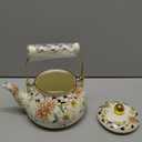 Enamel Tea Kettle, Bohemia 2.5L Vintage Floral Enamel Steel Teapot for Stovetop - No Whistling, Lead-Free, Retro Decor & Hot Water/Coffee Tea Pot, Ideal Housewarming/Wedding Gift