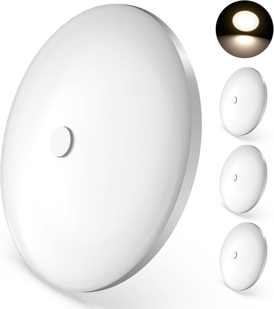 GZV RV Interior Lights, RV LED Ceiling Puck Light, 4 Pack 4.5 Inch 12V, RV Boat Interior Lighting, Dimmable Light for Camper Travel Trailer Motorhome(4000K with Nature White)