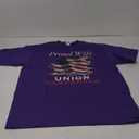 Union Member Wife American Flag Carpenter Women Men T-Shirt, Purple, XL