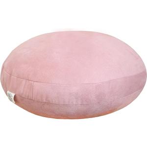 Round Throw Pillow, 18" Soft Round Pillow Cushion for Couch Dutch Velvet Round Throw Pillow Floor Pillow Cushion for Sofa Bed Chair Car Office Living Room Decoration, Cyan