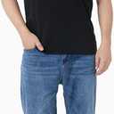 PATPAT Matching Family Outfits Mom and Me Matching Outfits Short Sleeve Round Neck Midi Shirt Dress (Black, M)