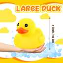 Deekin 12 Pcs Large Yellow Rubber Ducks Bulk Large Duck Squeak Rubber Bathtub Floating Bath for Birthday Party Decoration Gift Swimming Pool (7 Inch)