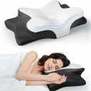 Cooling Memory Foam Pillow for Neck and Shoulder Pain Relief, Adjustable Cervical Contour Bed Pillow, Orthopedic Ergonomic Design for Side, Back & Stomach Sleepers, Breathable and Extra Supportive