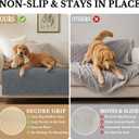 Smiry Waterproof Couch Cover for Dogs, Washable Non Slip Plush Protector