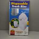 30 Gallon Disposable Pop-Up Trash Cans (3-Pack) with Fitted Bags  Foldable Garbage & Recycling Bins for Parties, Events & Kitchen (White, 30" H x 14" W x 17" D)