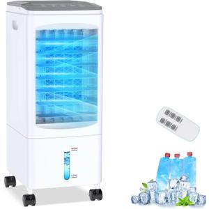 Portable Air Conditioners, 3-IN-1 Portable AC Air Conditioner w/Remote, 1.45 Gal Fast Cooling Evaporative Air Cooler, 3 Speeds Swamp Cooler, 7H Timer, Windowless AC Unit for Bedroom Office