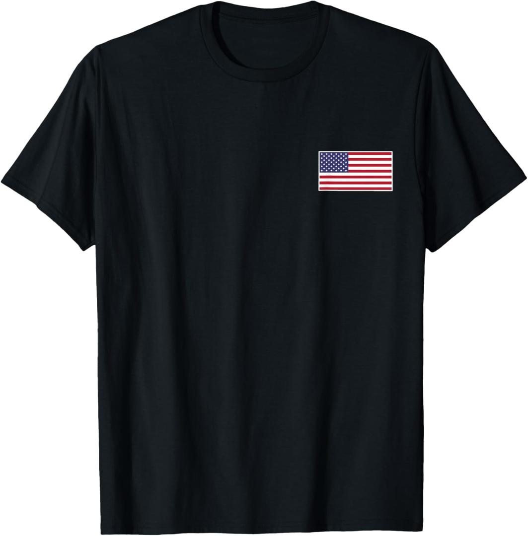 US American Flag Cool Patriotic USA Flags Men Women T-Shirt, Men, Small, Black