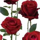 150PC Rose Floral Paper Napkins Flowers Paper Napkins Disposable Rose Floral Guest Napkin Decorative Hand Napkin, Red Roses Flowers Dinner Guest Napkin for Roses Party Supplies, 12.5"X15.5"