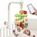 TUMAMA Crib Mobile with Music and Lights, Baby Mobile Cute Bee Crib Toys Hanging, Remote Control Nursery Mobiles for Bassinet, Rotation, Starlight Projection and Lullabies for Babies
