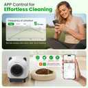 OROLEY Self Cleaning Litter Box, Automatic Litter Box,Odor Control Robot, Cat Ears Design,APP Real-Time Monitor, Cat Litter-Boxs for Multiple Cats,Infrared Safety Sensor, with 1 Trash Bag, 21.89"L x 20.16"W x 23.23"H