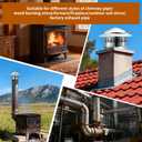 YAQAERIO 8 Inch Chimney Cap, 304 Stainless Steel Stove Pipe Cap with Spark Arrestor Mesh, Dual Fastening System for 8" Inner Diameter Wood Stove Pipe