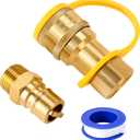 Natural Gas Quick Connect Fittings 1/21/2 Gas Quick Connect Kit With Male Insert PlugSolid Brass 1/2 Inch Natural Gas Propane Fitting Connector