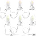 Christmas Village Lights, C7 Blow Molded Light Cord with 6 LED Bulb.9.8Feet Suitable for Christmas Village Houses, Halloween HolidayHoliday Lighting - Warm Light