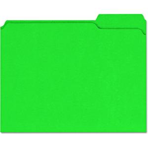 Universal 16162 Colored File Folders, 1/3 Cut Assorted, Two-Ply Top Tab, Letter, Green (Box of 100)