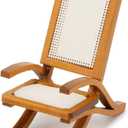 Dollhouse Furniture Beach Chair Miniature Wooden Longue Chair Model 1:12 Scale Simulated Chair Vintage Style for Mini House Accessory Living Room Garden Fairy Ornaments