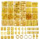 Hair Jewelry for Braids, Gold Loc Jewelry for Hairs Dreadlocks Braid Clips Accessories Metal Hair Rings for Braids Cuffs Braid Clips Decorations for Women Men Unisex