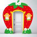Strawberry Party Decorations Strawberry Door Banner Backdrop Sweet Berry Background Photo Props Berry Themed Porch Sign Hanging Banner Party Decoration for Baby Shower Birthday Supplies