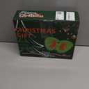 Christmas Bow, Christmas Tree Topper Bows, 18x14'' Large Fluffy Green Bow Christmas Decorations with Red Bows, Christmas Wreath Bows Hanging Ornaments for Holiday Front Door Wall Window Fireplace