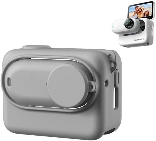 Fotoleey Accessory for Insta360 GO 3- Camera Sleeve and POD silicone case (grey)