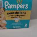Pampers Swaddlers Diapers, Size 2 (10-22 lbs), 148 Count, Absorbent, Keeps Baby Dry and Comfortable, Skin Safe Disposable Baby Diaper