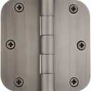 Grandeur Hardware 824304 3.5" Acorn Tip Residential Hinge with 5/8" Radius Corners in Antique Pewter