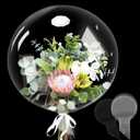 25PCS Clear Balloons for Stuffing 24inch Wide Neck Large Bubble BoBo Balloons Wide Opening Fillable Pre-Stretched Bubble Balloons for Wedding Birthday Easter Baby Shower Christmas Party Decorations