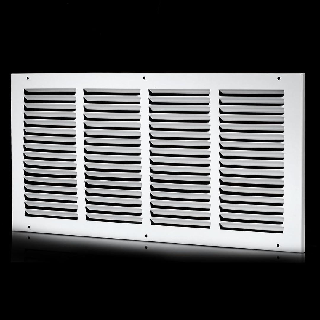 20x8 Return Air Grille(Duct Opening Size),Air Return Vent Cover,Flat Vent Cover,Rejillas De Aire Acondicionado para Casa,Return Air Grilles,Outer Dimensions:21.75"Wx9.75"H(20"W x 8"H, Duct Opening)