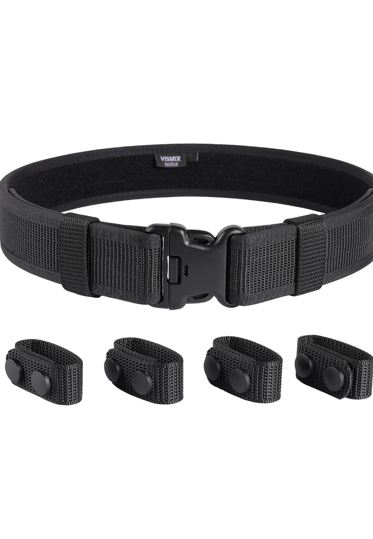VISMIX Duty Belt, 2" Police Security Nylon Duty Belts Law Enforcement with 4 Belt Keepers