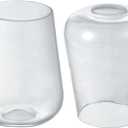 Aspen Creative 23655-60-2,Clear Wine Cup Glass Shade For Lighting Fixture.Size:4-3/4"D x 6-1/8"H,Center Hole:43mm. Set of 2.