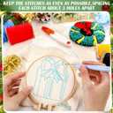 Mindsoft 6 Pcs Christmas Punch Needle Kits for Adults Beginners Punch Needle Coaster Xmas Embroidery Kit with 6 Patterns Yarn Tools Felt Embroidery Hoop Instruction for DIY Christmas Craft Night Ideas